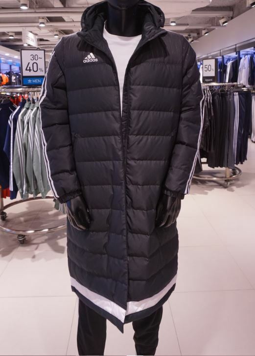 adidas long down winter jacket